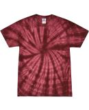 H1000b tie dye Youth Tie-Dyed Cotton Tee in Spider burgundy