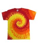 H1000b tie dye Youth Tie-Dyed Cotton Tee in Blaze