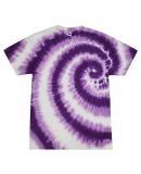 H1000b tie dye Youth Tie-Dyed Cotton Tee in Swirl purple