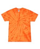H1000b tie dye Youth Tie-Dyed Cotton Tee in Spider orange