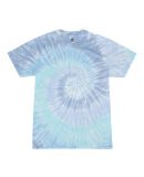 H1000b tie dye Youth Tie-Dyed Cotton Tee in Lagoon
