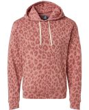 J8871 J-America Adult Tri-Blend Hooded Fleece in Dusty rose leopard triblend