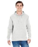 J8871 J-America Adult Tri-Blend Hooded Fleece in Antique white triblend