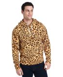 J8871 J-America Adult Tri-Blend Hooded Fleece in Leopard triblend