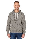 J8871 J-America Adult Tri-Blend Hooded Fleece in Smoke stars triblend