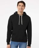 J8871 J-America Adult Tri-Blend Hooded Fleece in Black solid