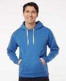 J8871 J-America Adult Tri-Blend Hooded Fleece in Royal solid