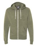 J8872 J-America Adult Tri-Blend Full-Zip Hooded Fl in Olive triblend