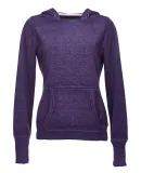 J8912 J-America Ladies' Vintage Zen Hooded Fleece Twisted Plum