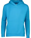 L2296 LA T Youth Fleece Hooded Pullover Sweatshirt in Turquoise