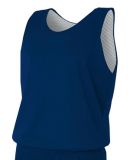 N2206 A4 Youth Reversible Mesh Tank in Navy/white