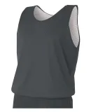 N2206 A4 Youth Reversible Mesh Tank GRAPHITE/ WHITE