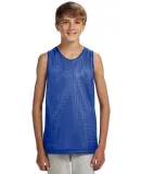 N2206 A4 Youth Reversible Mesh Tank ROYAL/ WHITE