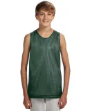 N2206 A4 Youth Reversible Mesh Tank HUNTER/ WHITE