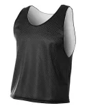 N2274 A4 Lacrosse Reversible Practice Jersey BLACK/ WHITE