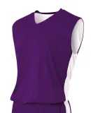 N2320 A4 Adult Reversible Moisture Management Musc PURPLE/ WHITE
