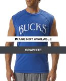 N2334 A4 Two-Way Stretch Performance Muscle Tee Graphite