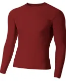 N3133 A4 Long Sleeve Compression Crew CARDINAL