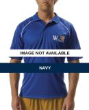 N3168 A4 Adult Piped Moisture Management Polo Navy