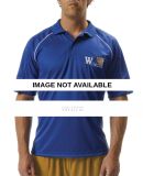 N3168 A4 Adult Piped Moisture Management Polo White