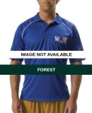 N3168 A4 Adult Piped Moisture Management Polo Forest