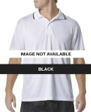 N3173 A4 Adult Basic Moisture Management Polo Black