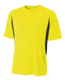 N3181 A4 Adult Cooling Performance Color Block Sho SFTY YELLOW/ BLK