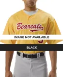 N4117 A4 Adult Short Sleeve Baseball Shirt Black