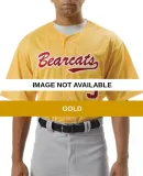 N4117 A4 Adult Short Sleeve Baseball Shirt Gold