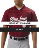 N4121 A4 Adult 2-Button Henley Black