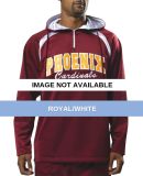 N4207 A4 Adult 1/4 Zip Hoodie Royal/White