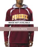 N4207 A4 Adult 1/4 Zip Hoodie Cardinal/White