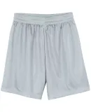 N5184 A4 7 Inch Adult Lined Micromesh Shorts SILVER