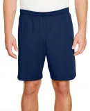 N5244 A4 Adult 7 inch Performance  Shorts No Pocke NAVY