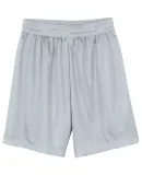 N5255 A4 9 Inch Adult Lined Micromesh Shorts SILVER