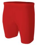 N5259 A4 Compression Short in Scarlet