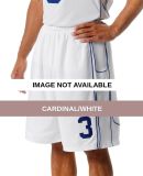 N5285 A4 Moisture Management Game Short Cardinal/White