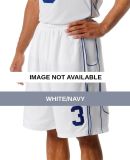 N5285 A4 Moisture Management Game Short White/Navy