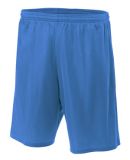 N5293 A4 Adult Lined Tricot Mesh Shorts in Royal