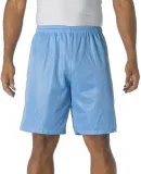 N5296 A4 Adult Lined Tricot Mesh Shorts LIGHT BLUE