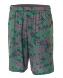 N5322 A4 10" Printed Camo Performance Short Forest