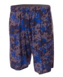 N5322 A4 10" Printed Camo Performance Short Royal