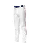 N6162 A4 Adult Pro Style Open Bottom Baggy Cut Bas WHITE/ SCARLET