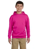 JERZEES 996Y NuBlend Youth Hooded Pullover Sweatsh in Cyber pink