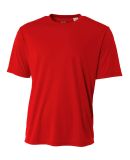 NB3142 A4 Youth Cooling Performance Crew Tee in Scarlet