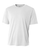 NB3142 A4 Youth Cooling Performance Crew Tee in White