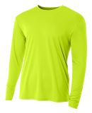 NB3165 A4 Youth Cooling Performance Long Sleeve Cr in Lime