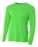 NB3165 A4 Youth Cooling Performance Long Sleeve Cr in Safety green