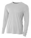 NB3165 A4 Youth Cooling Performance Long Sleeve Cr in Silver