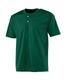 NB4130 A4 Youth 2-Button Mesh Henley Forest